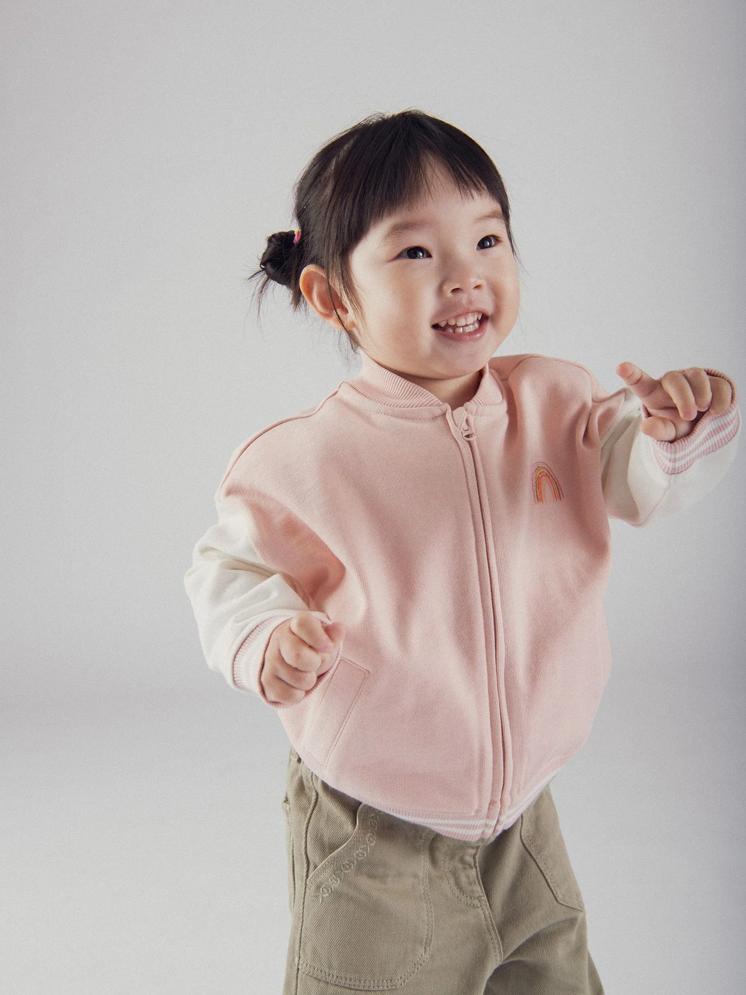 Bomber rose vintage pour bébé fille - Image 3