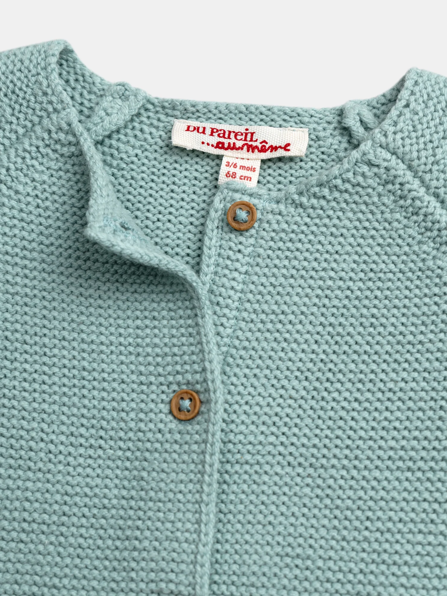 Cardigan en tricot bleu poudré pour bébé fille - Image 5