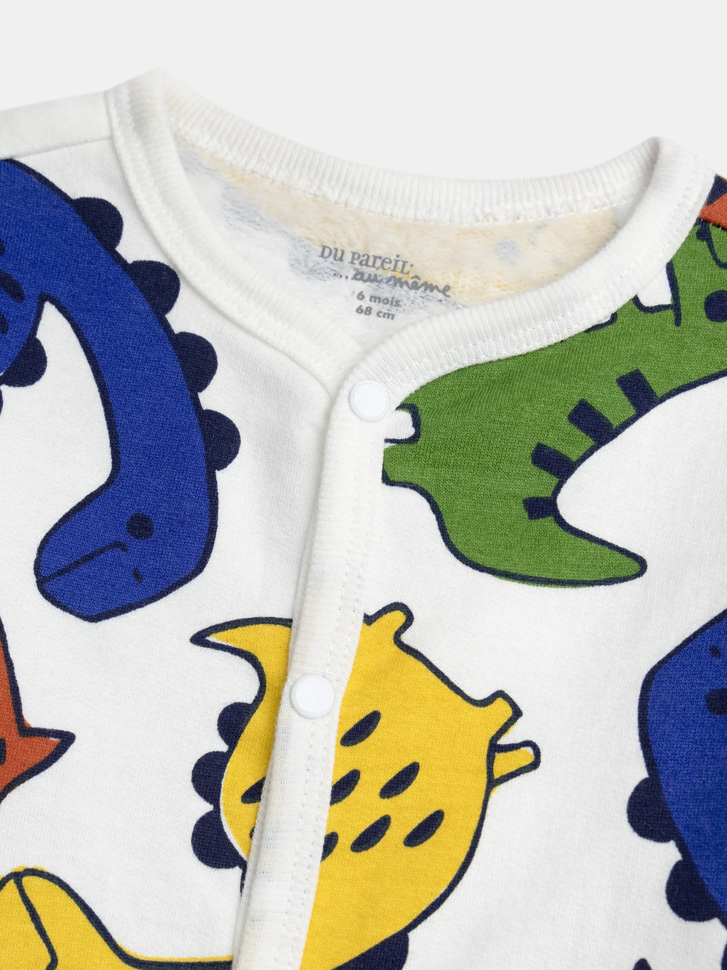 Grenouillère écrue imprimée all-over dinosaures pour bébé garçon - Image 3