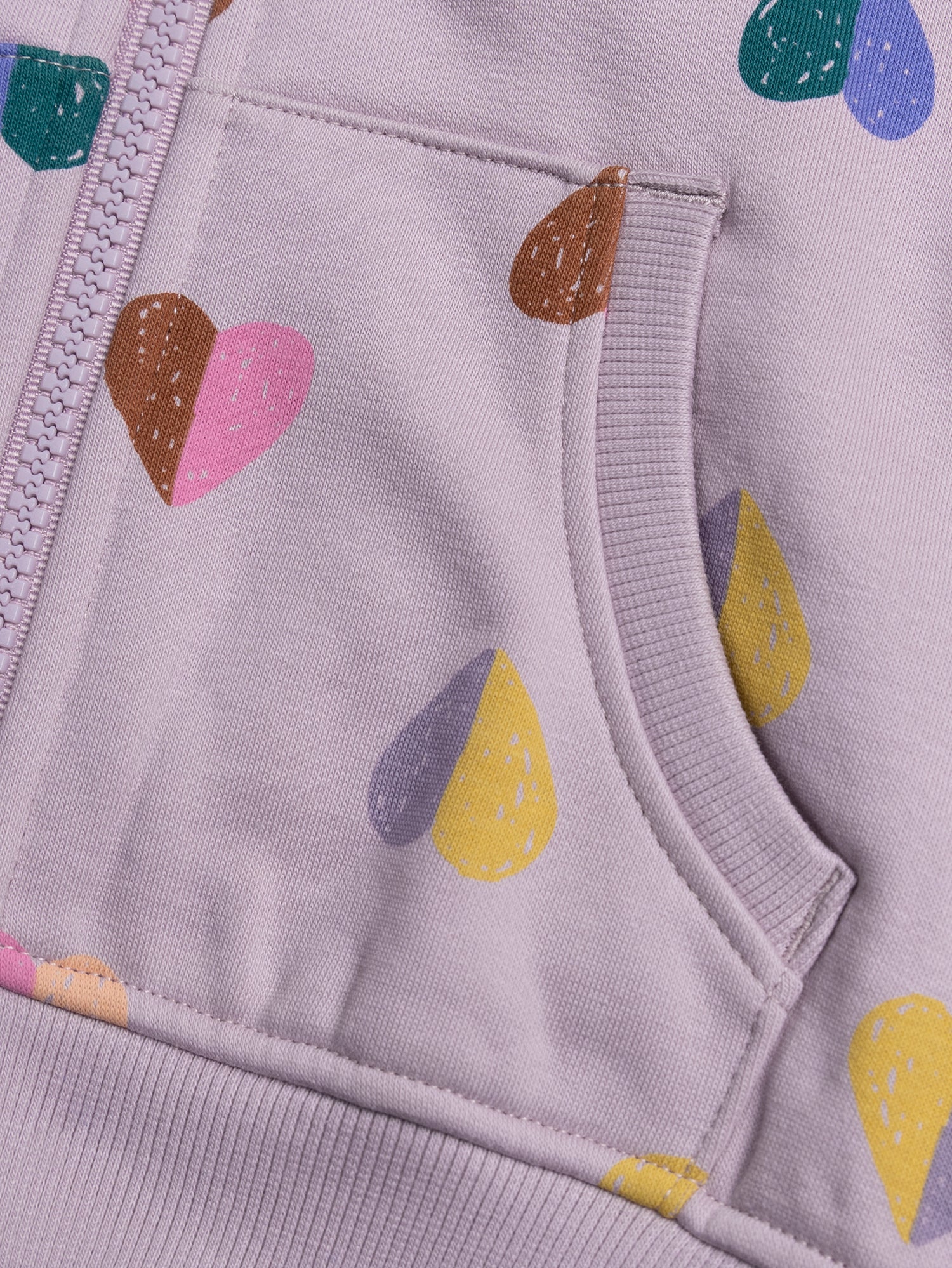 Haut de jogging violet imprimé cœurs - Image 4
