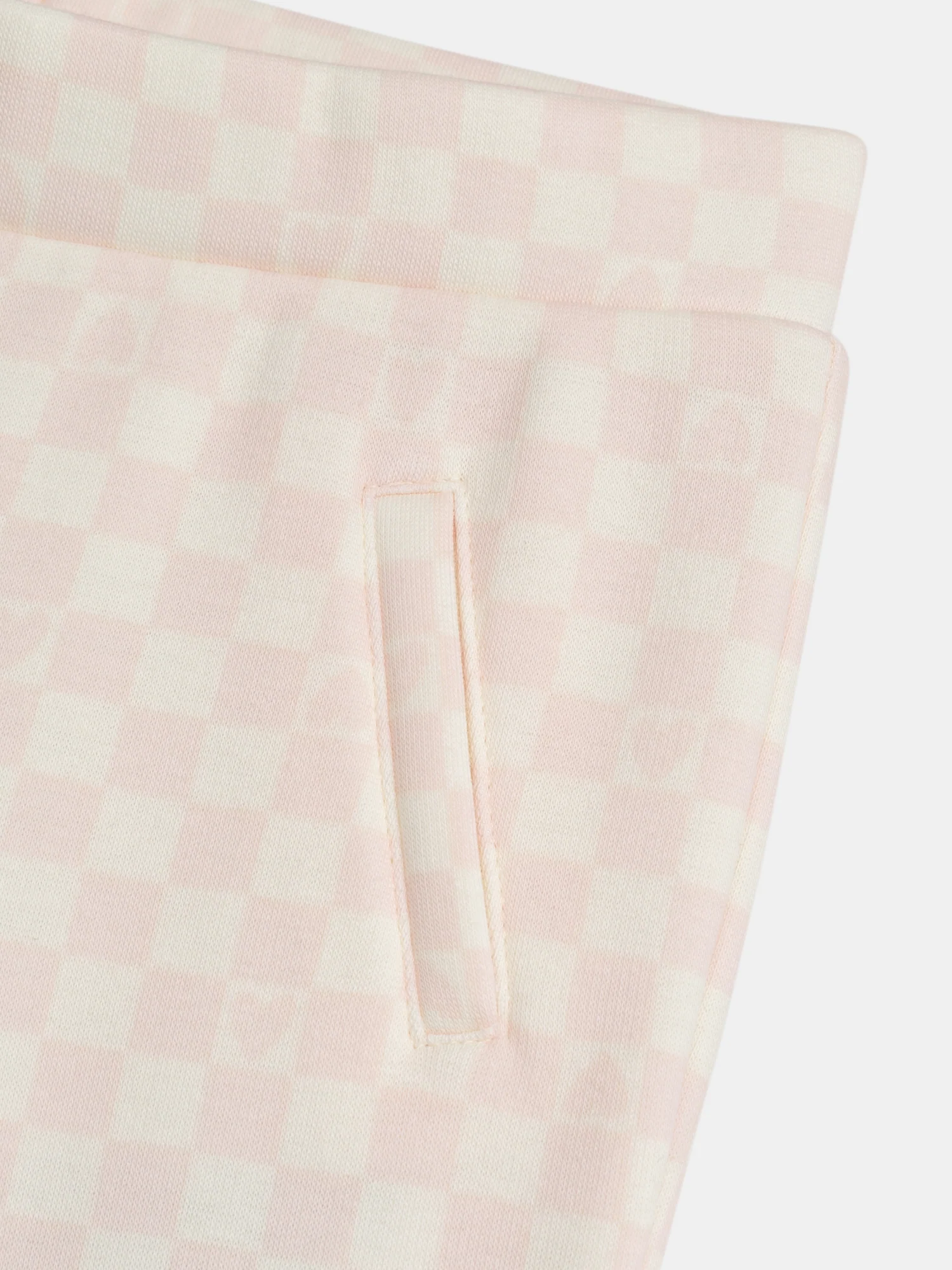 Pantalon doublé chaud à damier rose et écru pour fille - Image 6