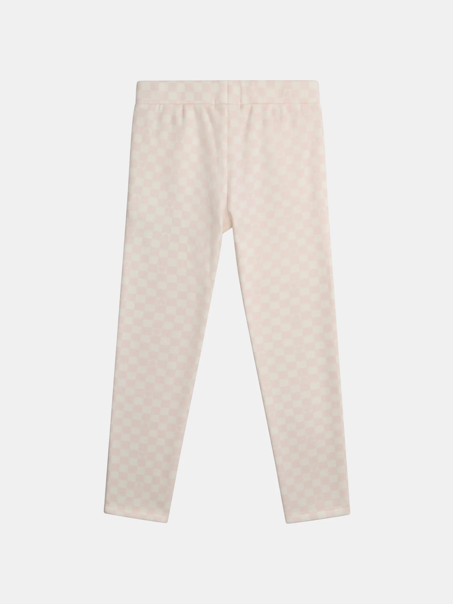 Pantalon doublé chaud à damier rose et écru pour fille - Image 8