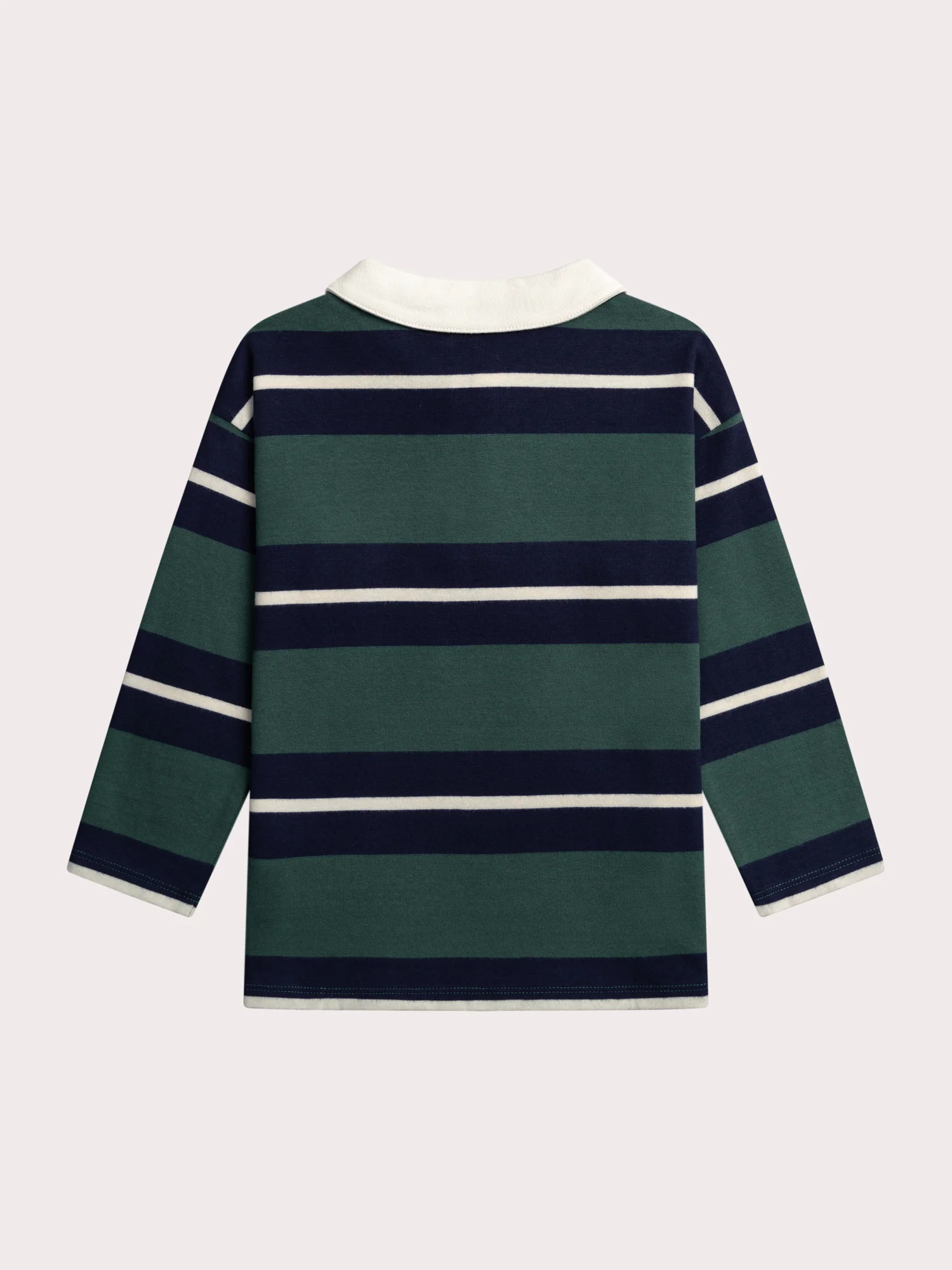 Polo manches longues rayé vert - Image 3