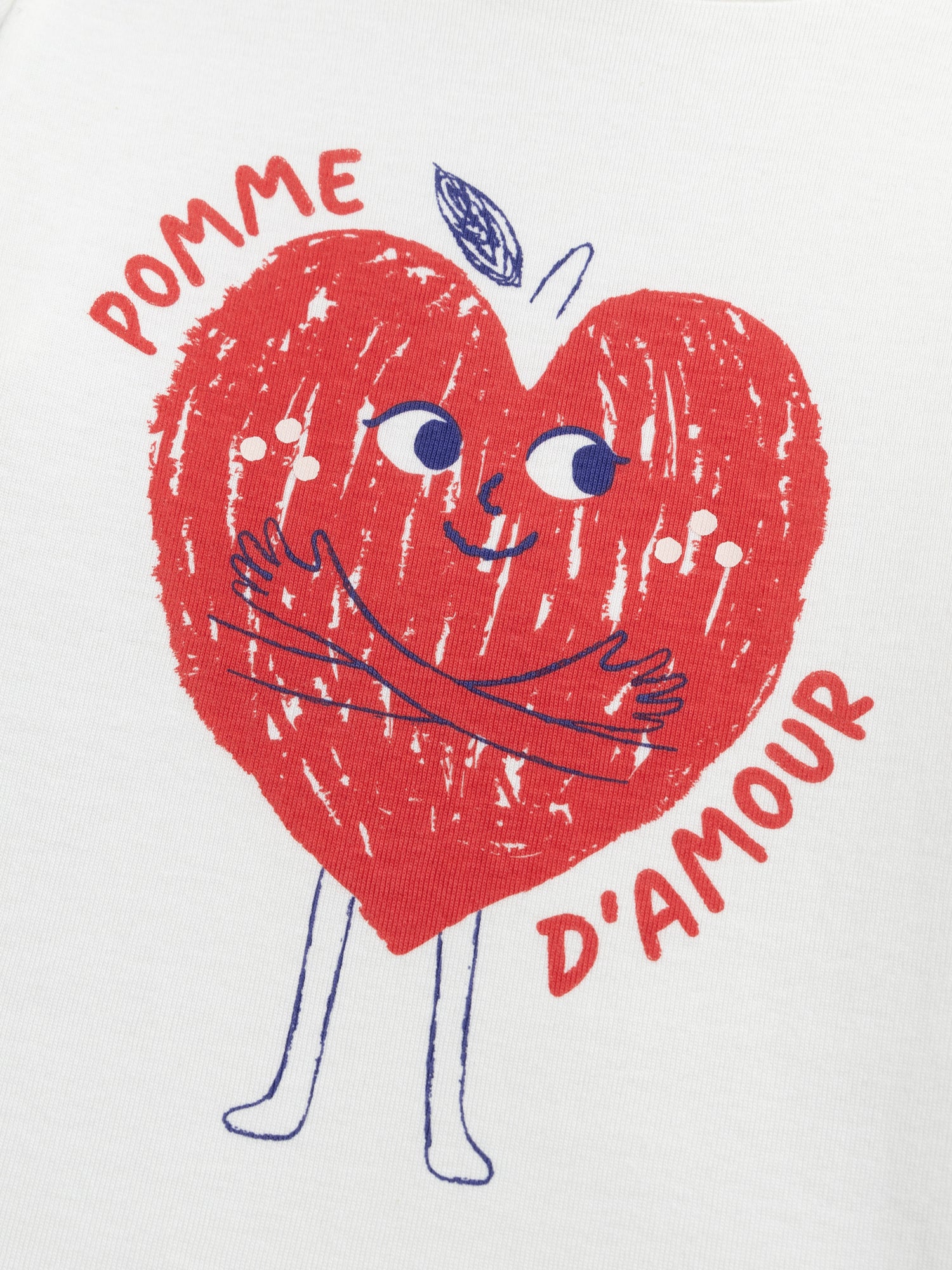 Pyjama écru à motif pomme d'amour pour fille - Image 4
