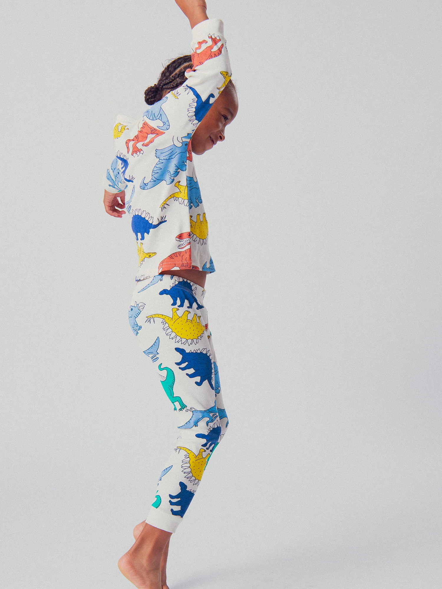 Pyjama écru imprimé all-over dinosaure pour garçon - Image 3