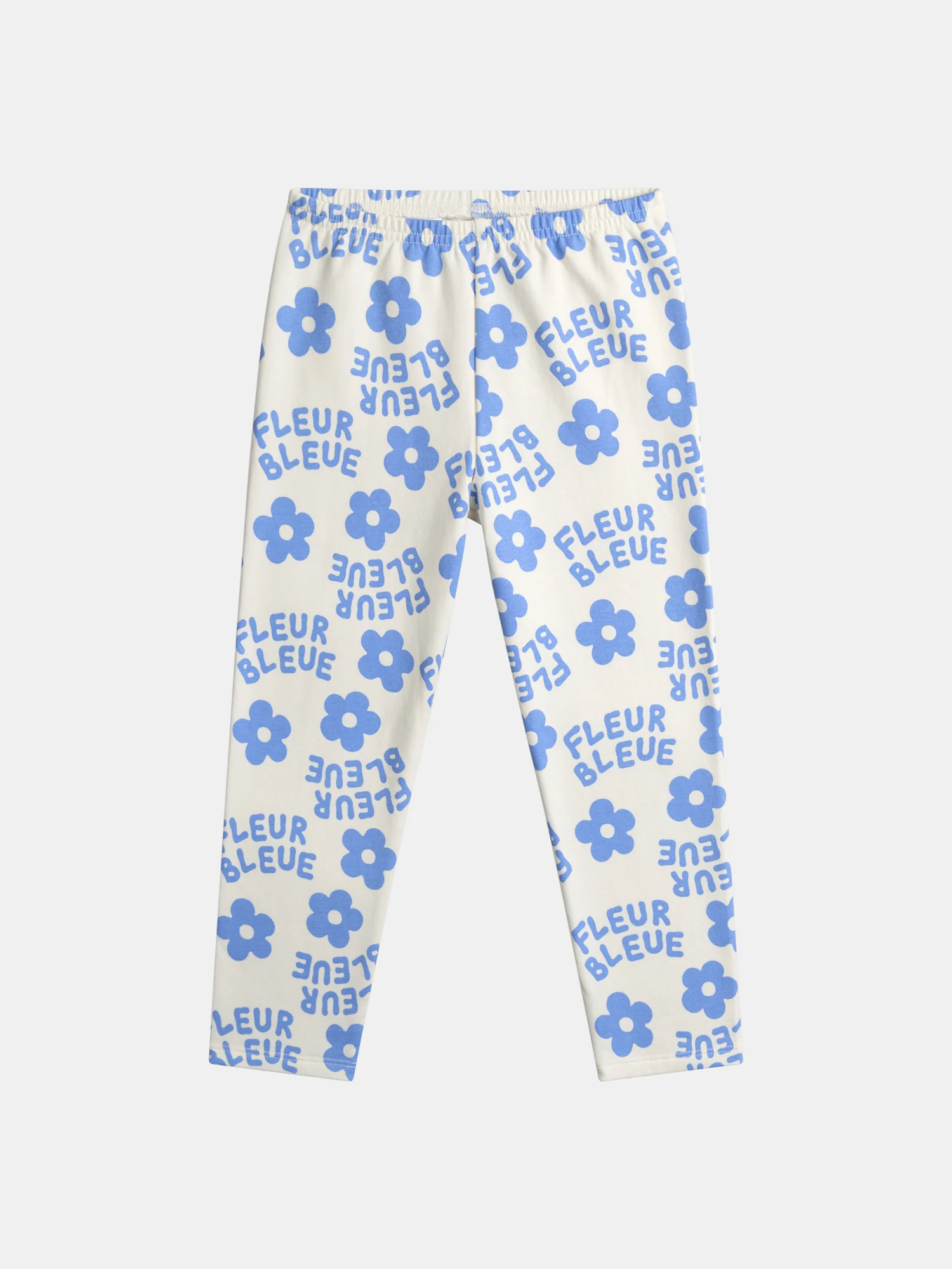 Pyjama écru imprimé all-over fleuri bleu  pour fille - Image 6