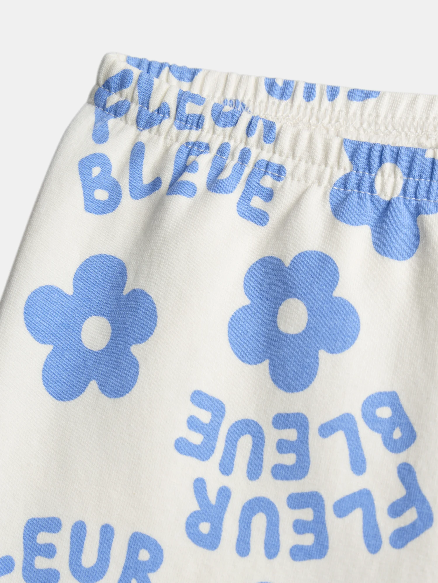 Pyjama écru imprimé all-over fleuri bleu  pour fille - Image 7