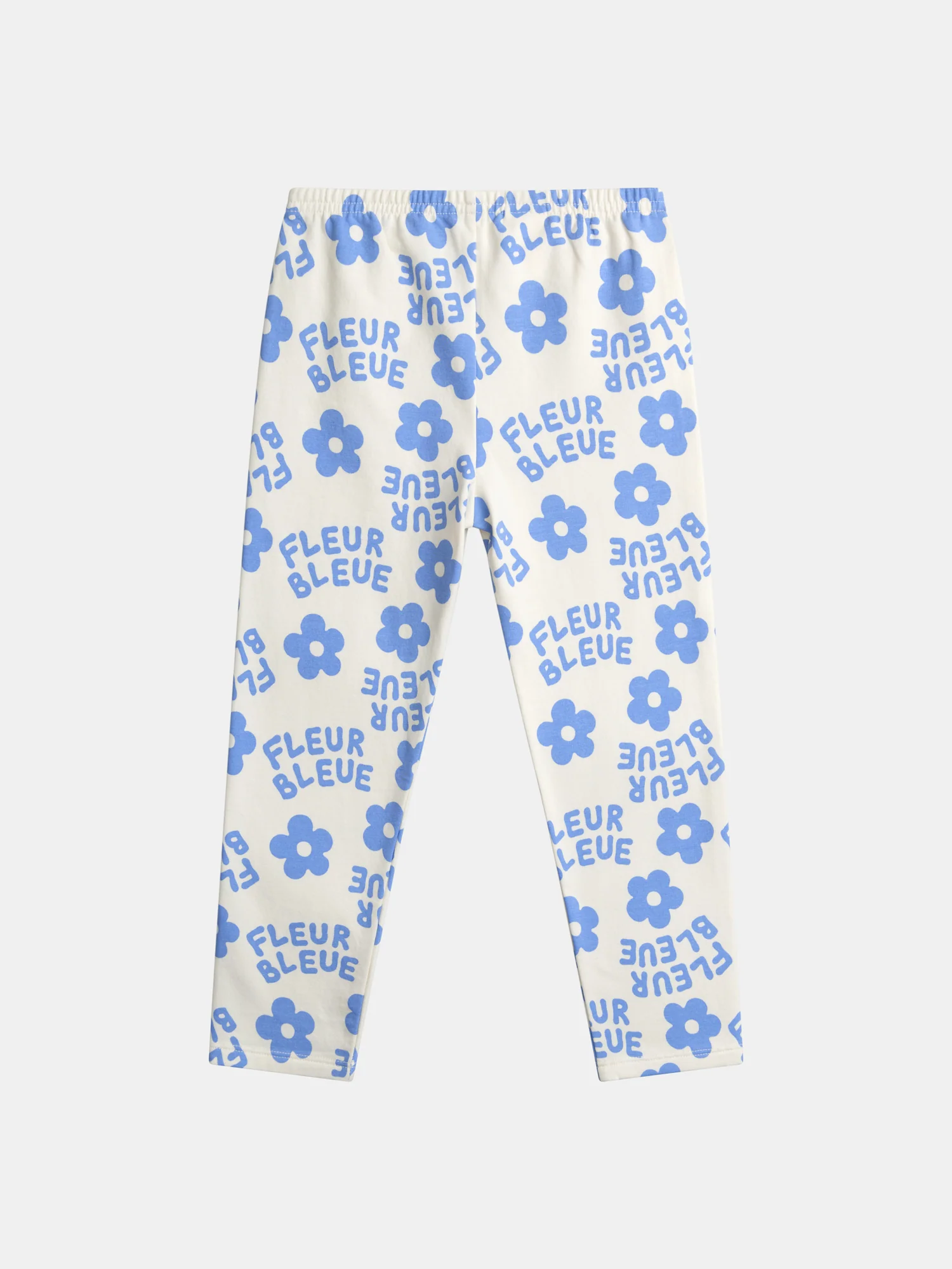 Pyjama écru imprimé all-over fleuri bleu  pour fille - Image 8