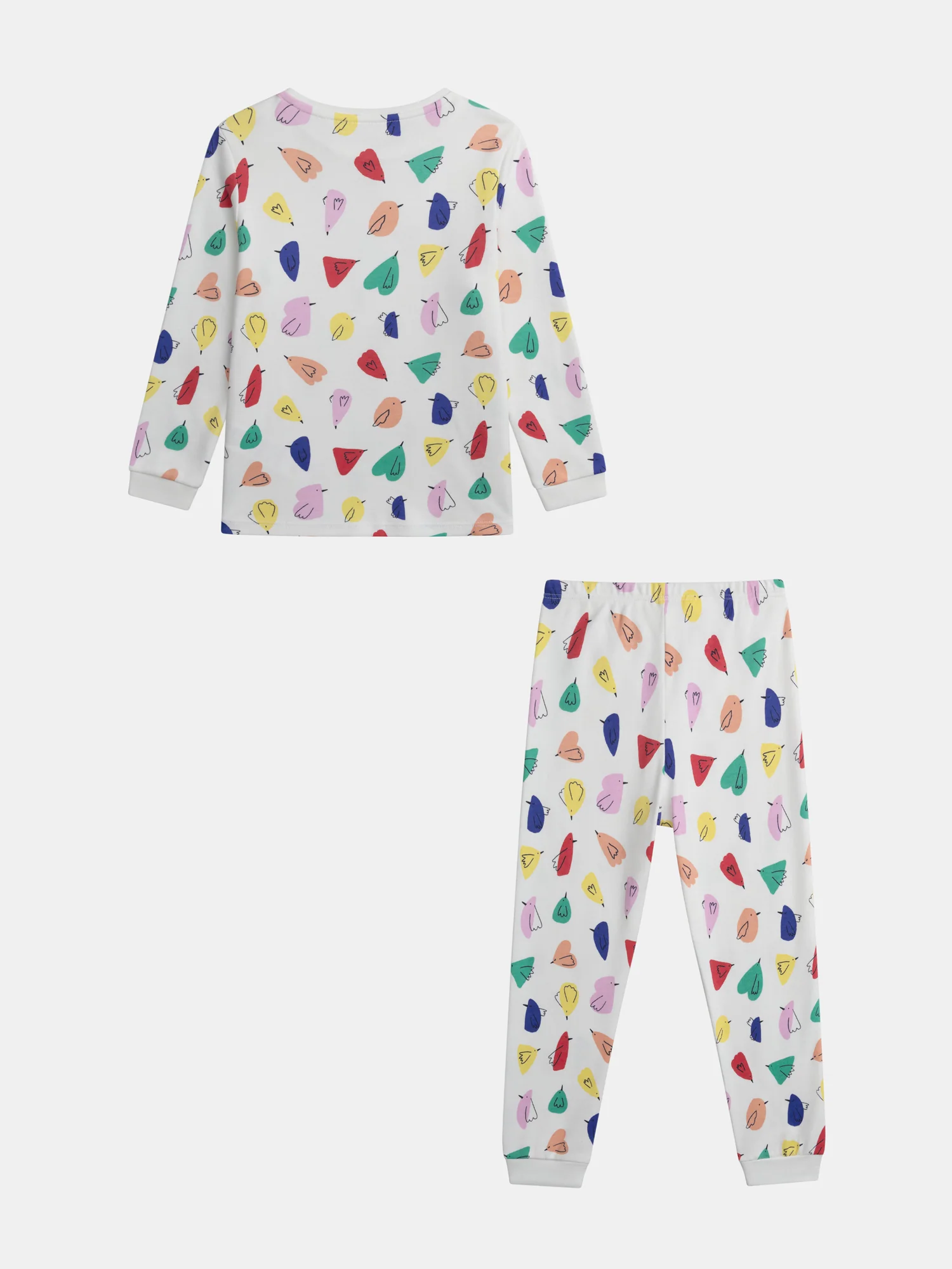 Pyjama écru imprimé all-over oiseaux pour fille - Image 4