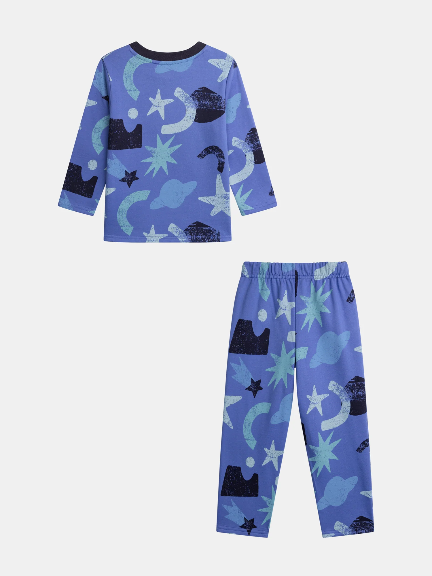 Pyjama phosphorescent bleu nattier imprimé spatial pour garçon - Image 3