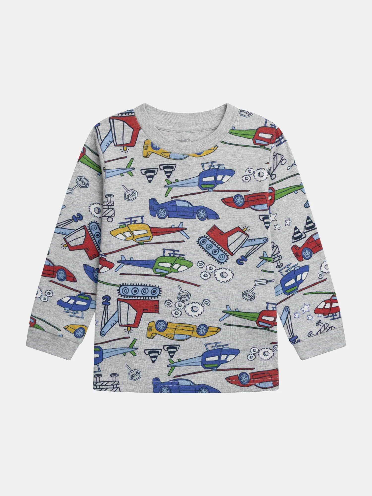 Pyjama phosphorescent  gris chiné imprimé all-over voitures pour garçon - Image 4