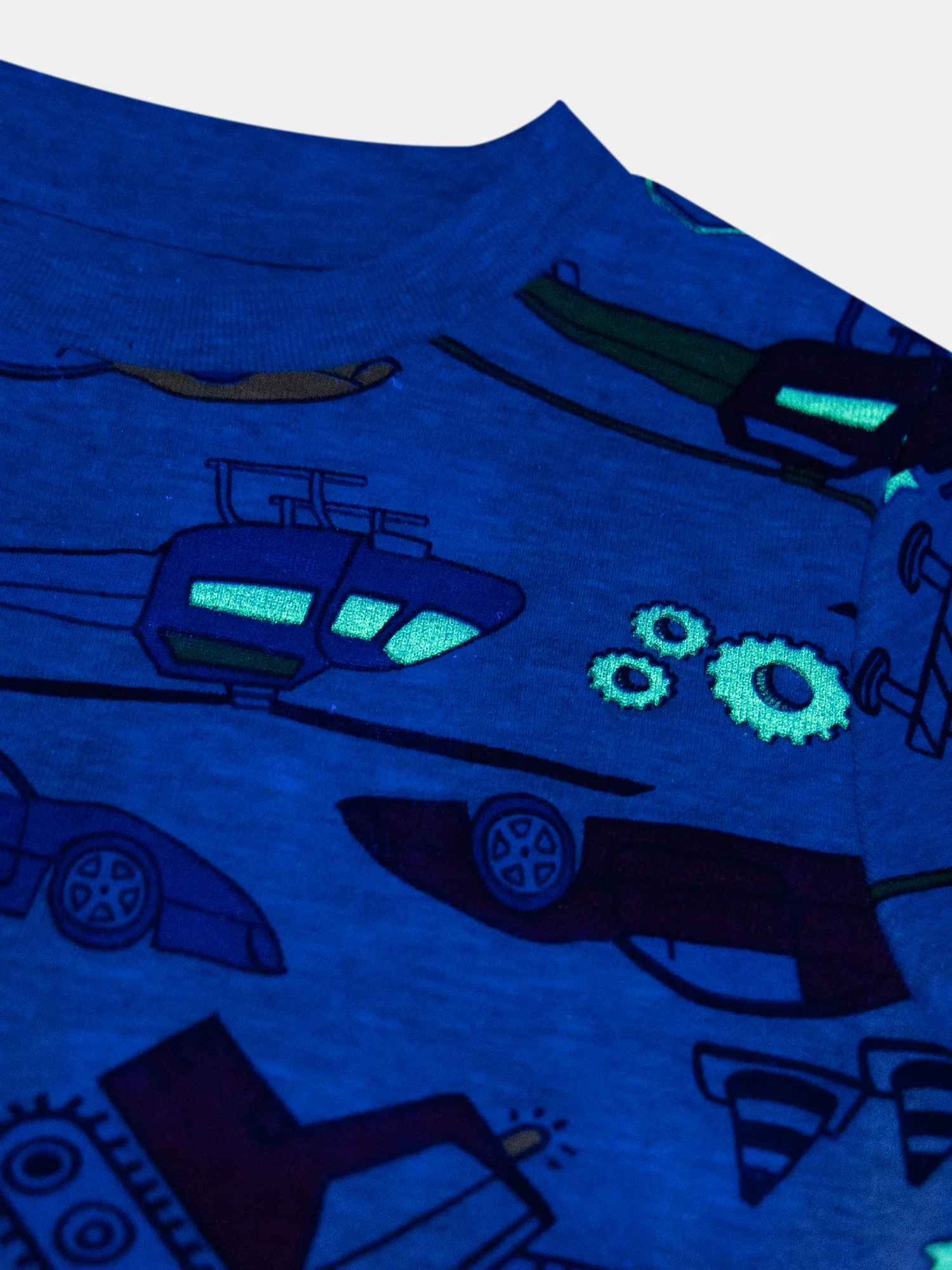 Pyjama phosphorescent  gris chiné imprimé all-over voitures pour garçon - Image 6