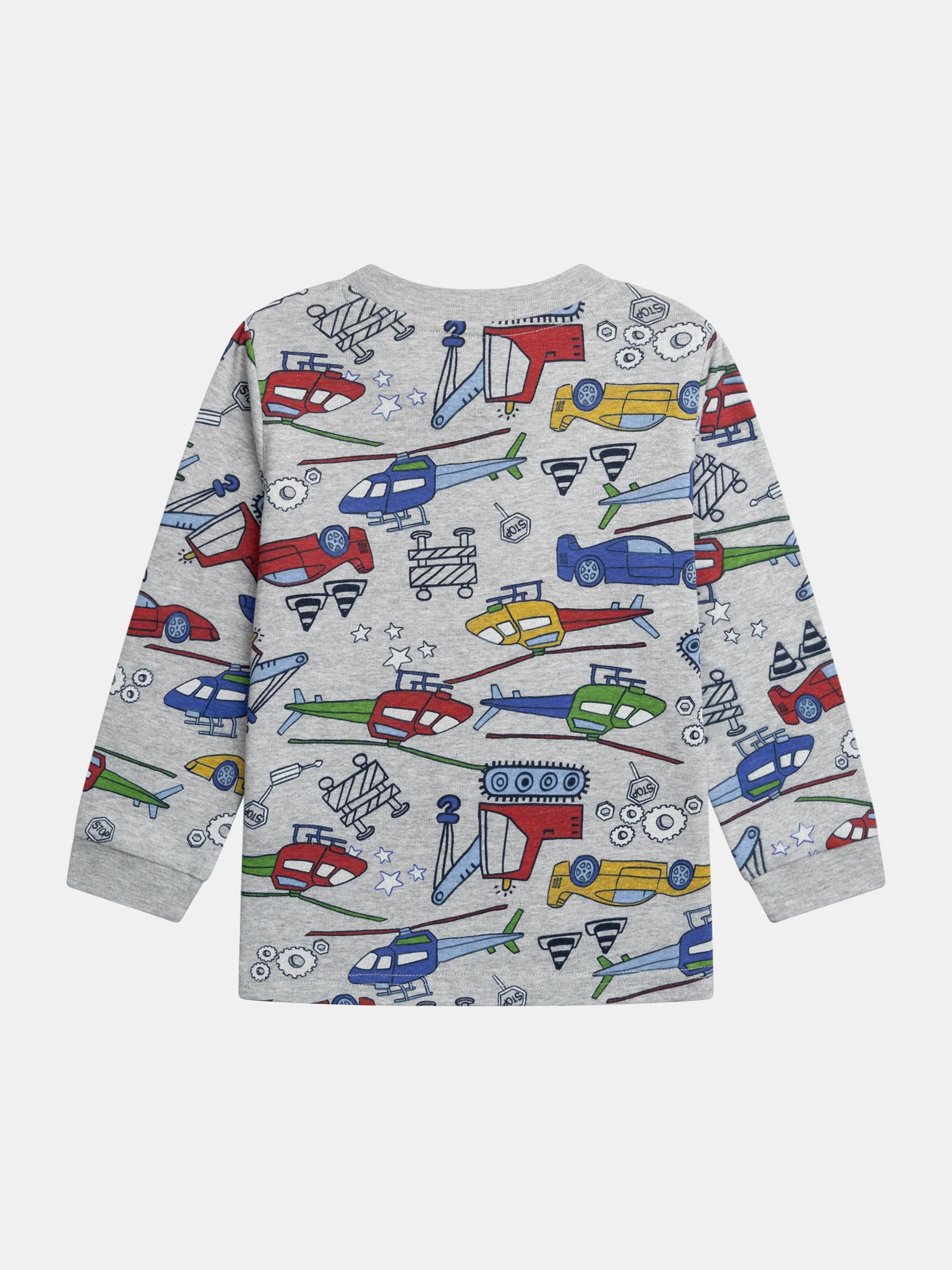 Pyjama phosphorescent  gris chiné imprimé all-over voitures pour garçon - Image 7