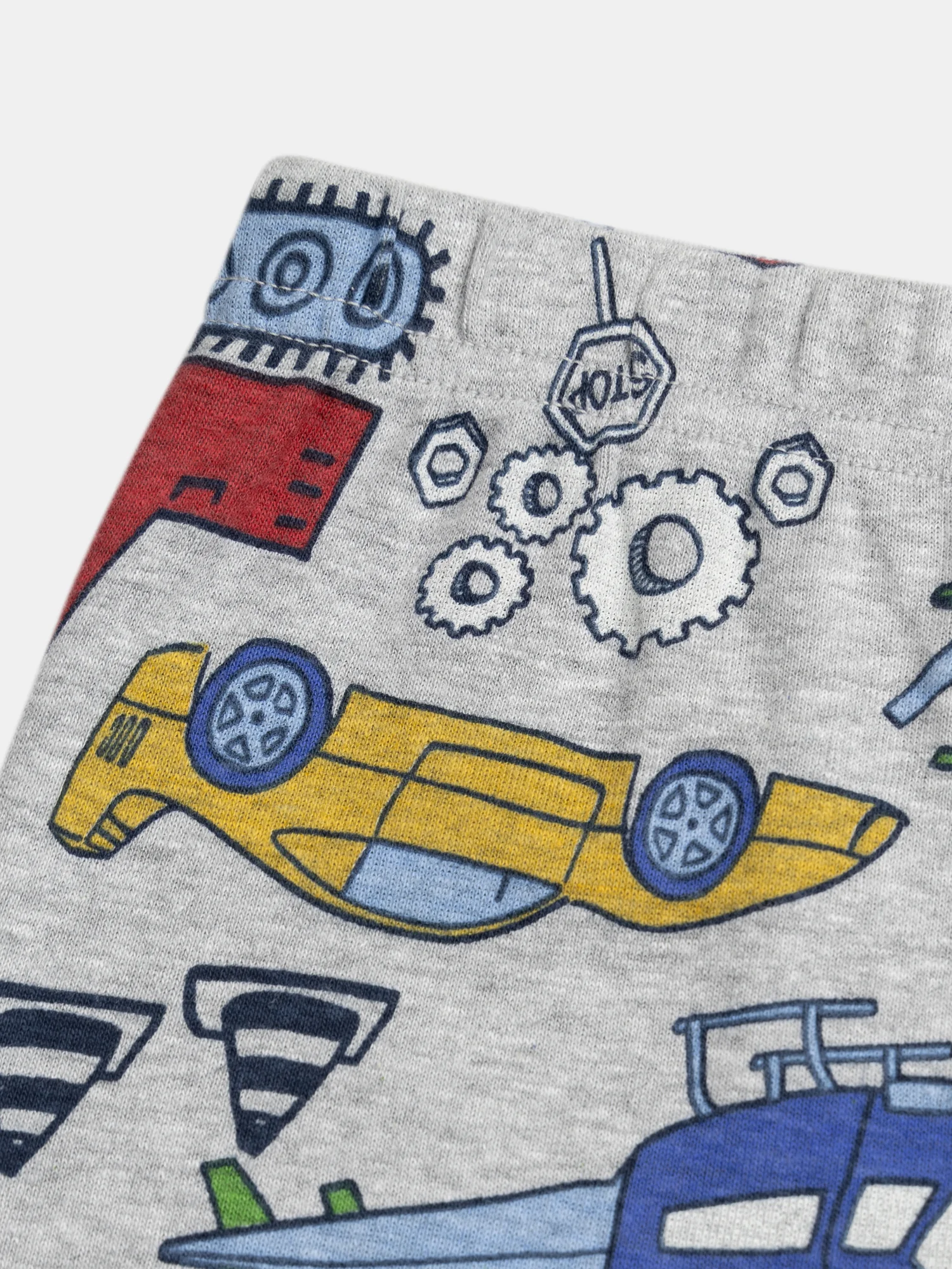 Pyjama phosphorescent  gris chiné imprimé all-over voitures pour garçon - Image 9