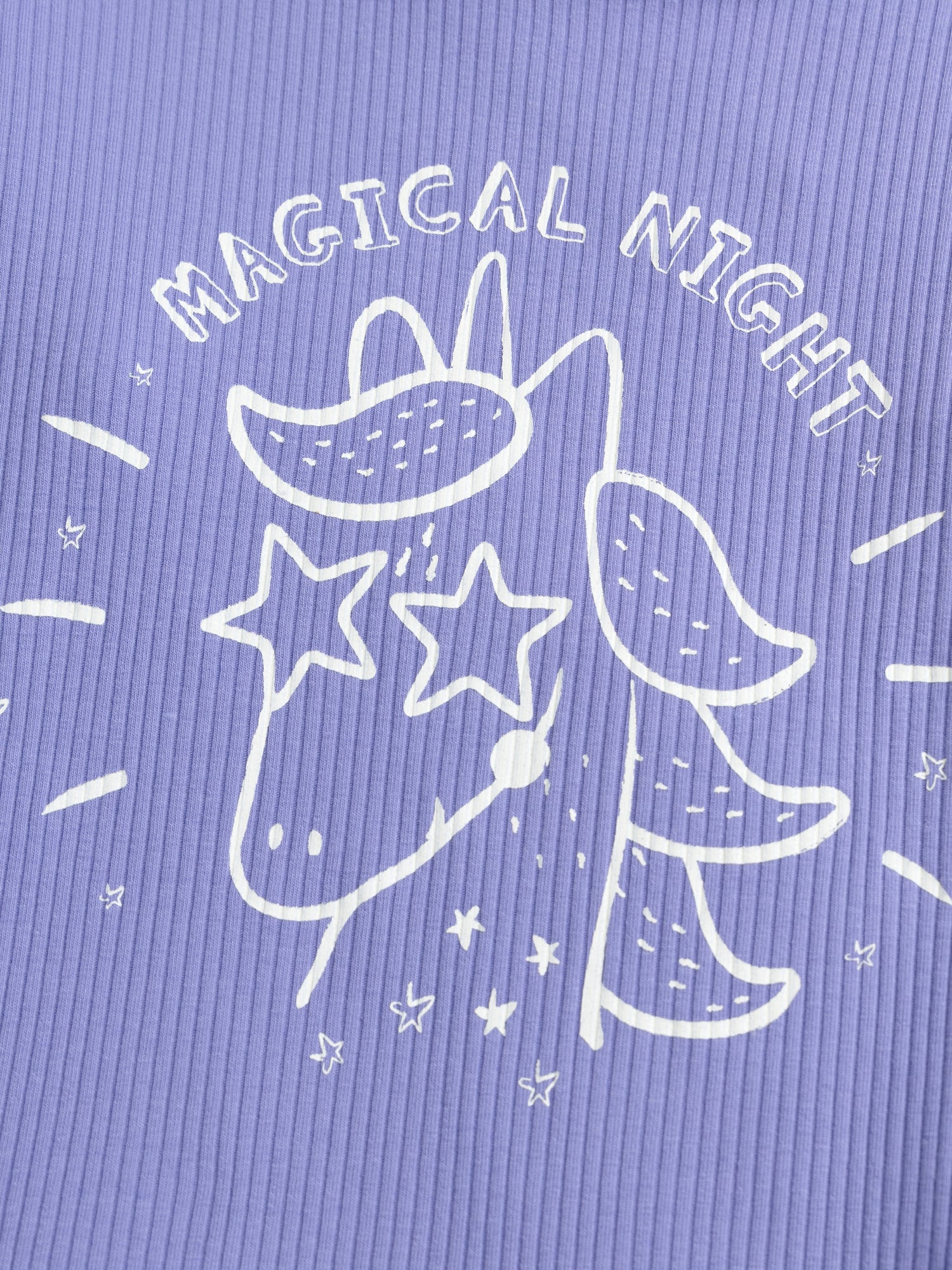 Pyjama violet à motif licorne phosphorescent pour fille - Image 4