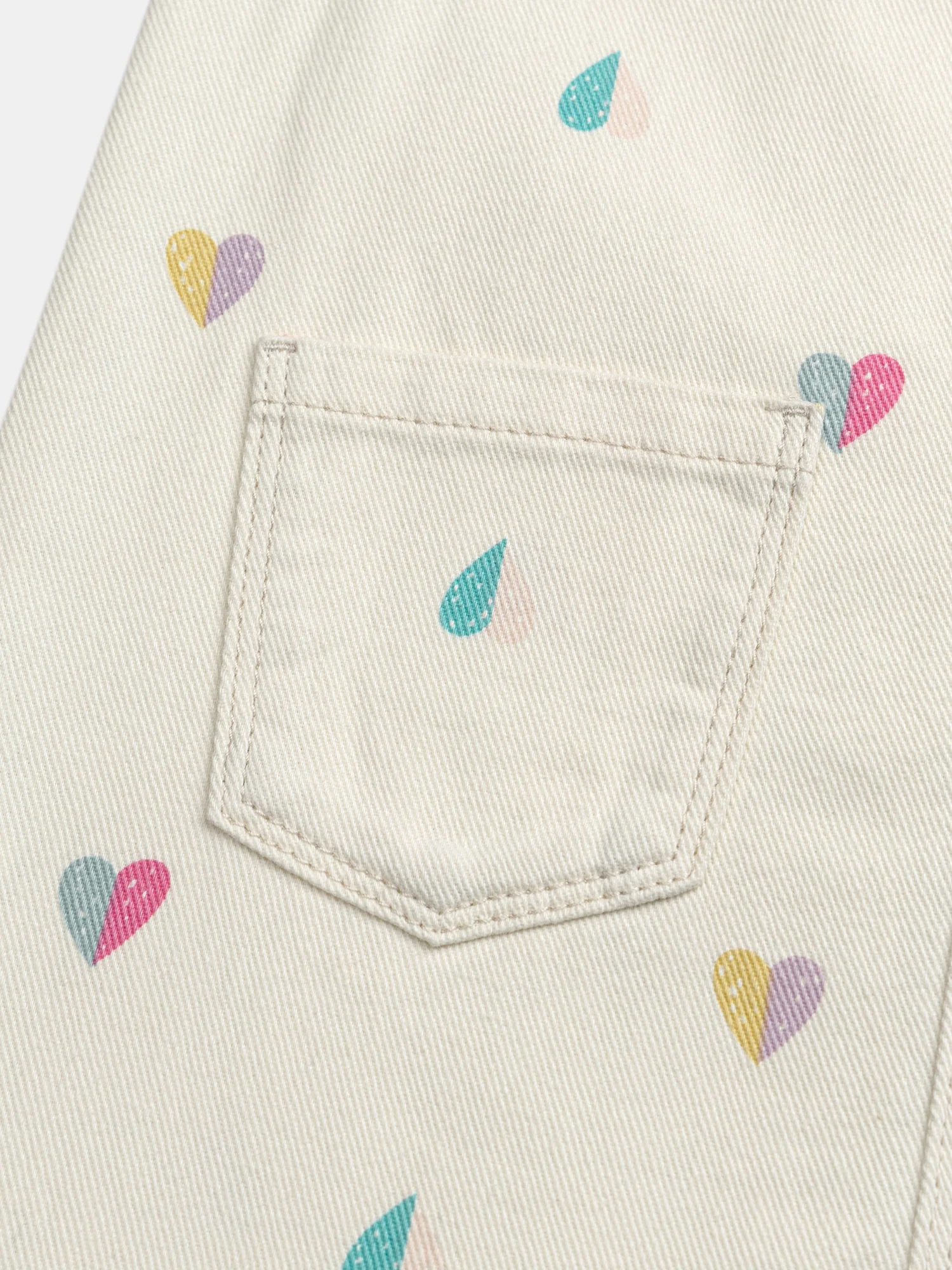 Robe-salopette imprimé coeur pour fille - Image 3