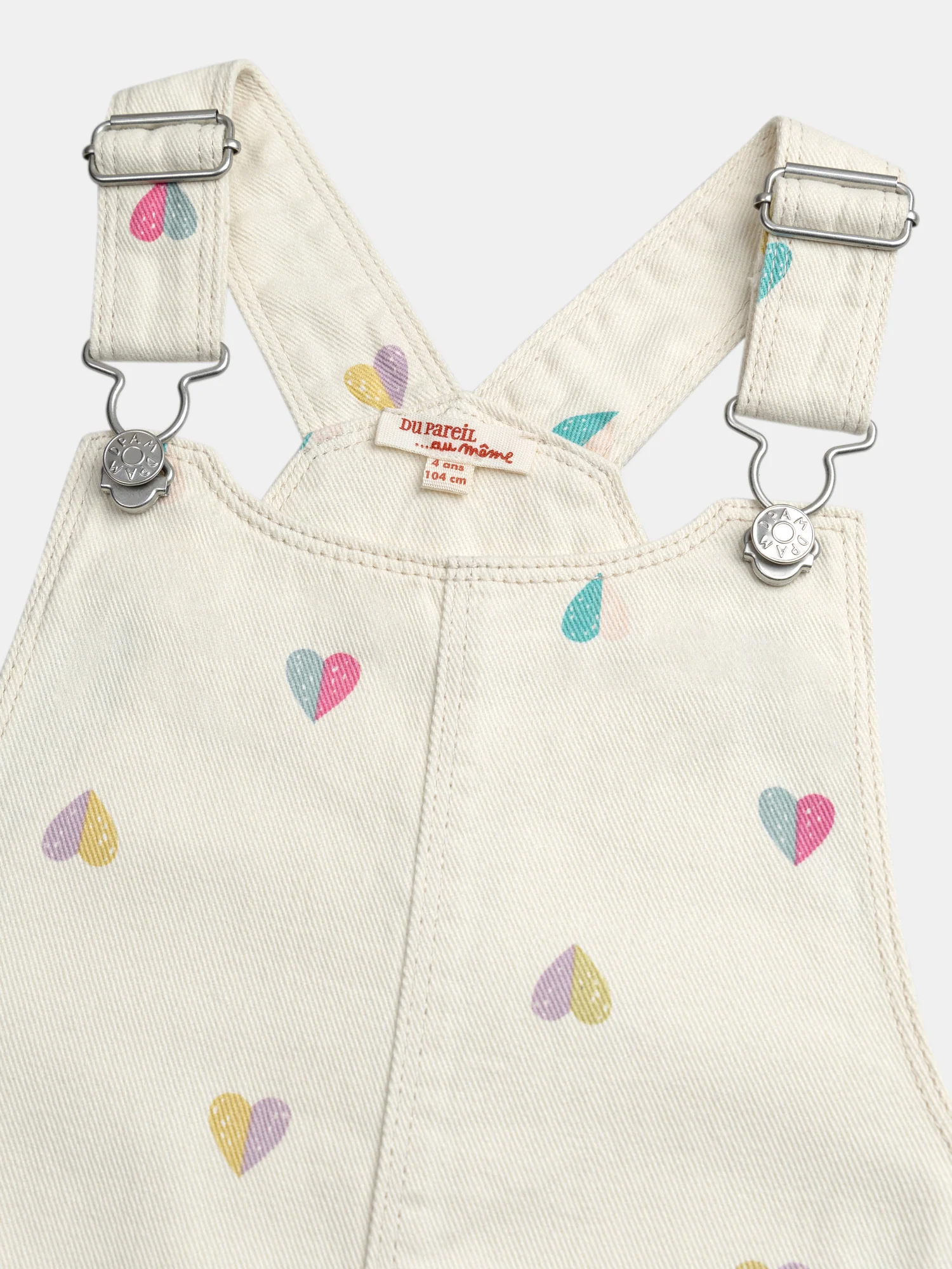 Robe-salopette imprimé coeur pour fille - Image 5