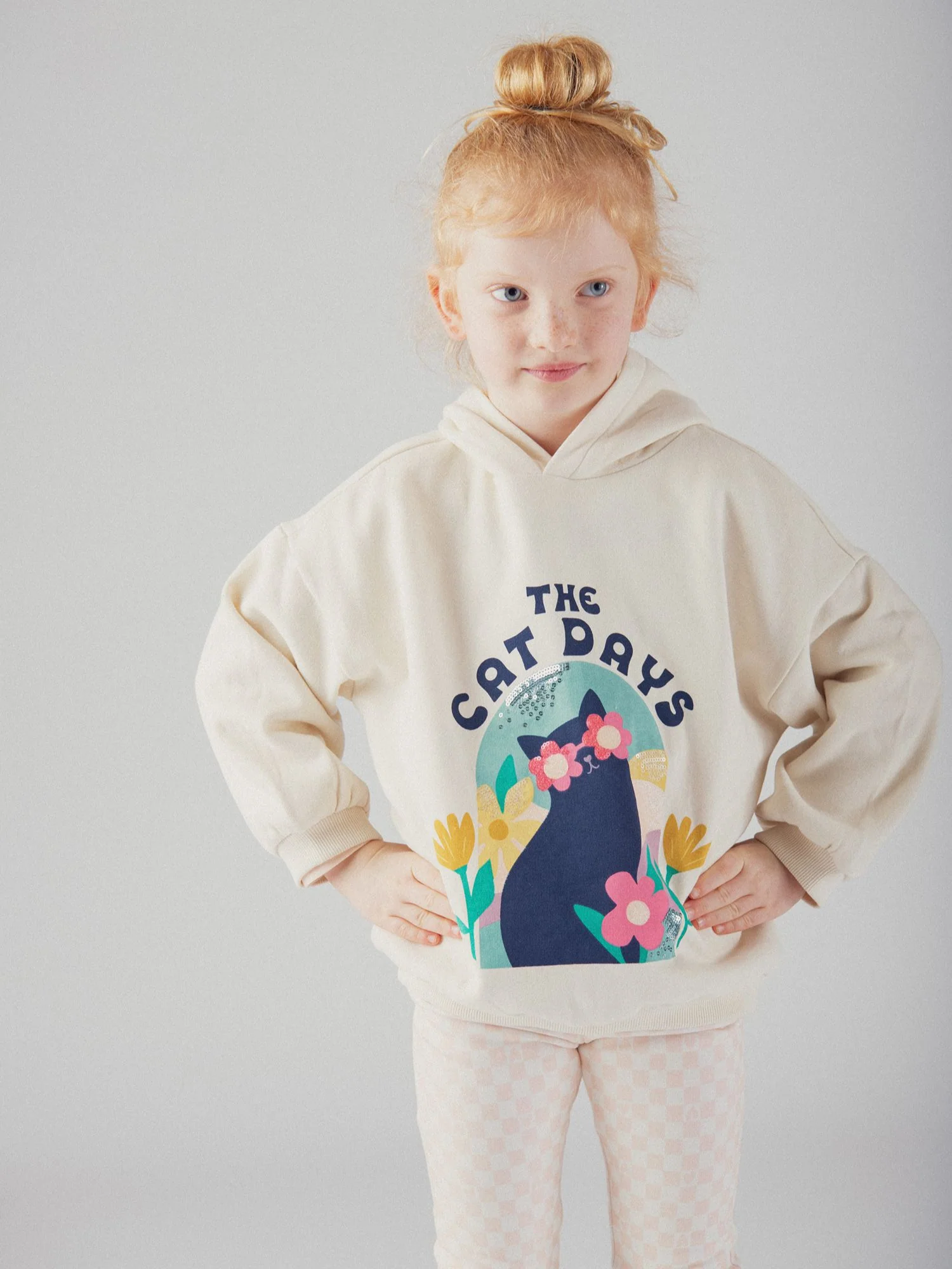 Sweat à capuche animation chat pour fille - Image 3