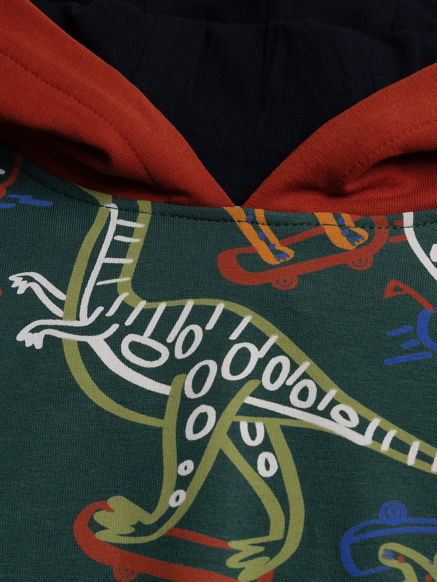 Sweat à capuche imprimé multicolore - Image 3