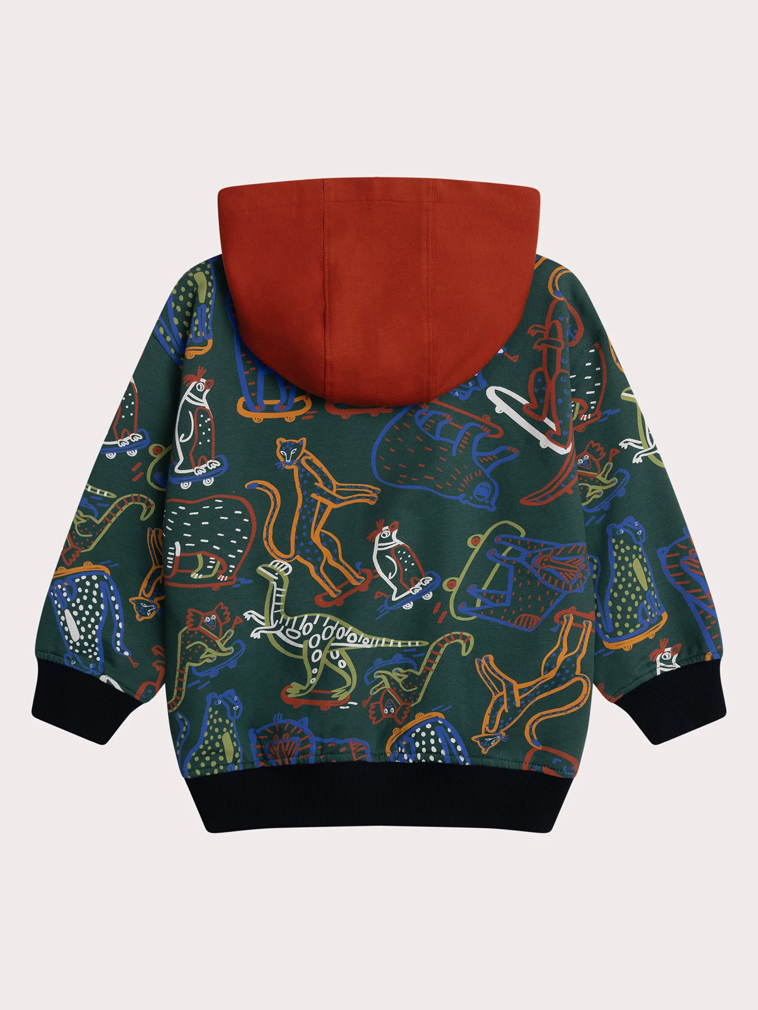 Sweat à capuche imprimé multicolore - Image 5