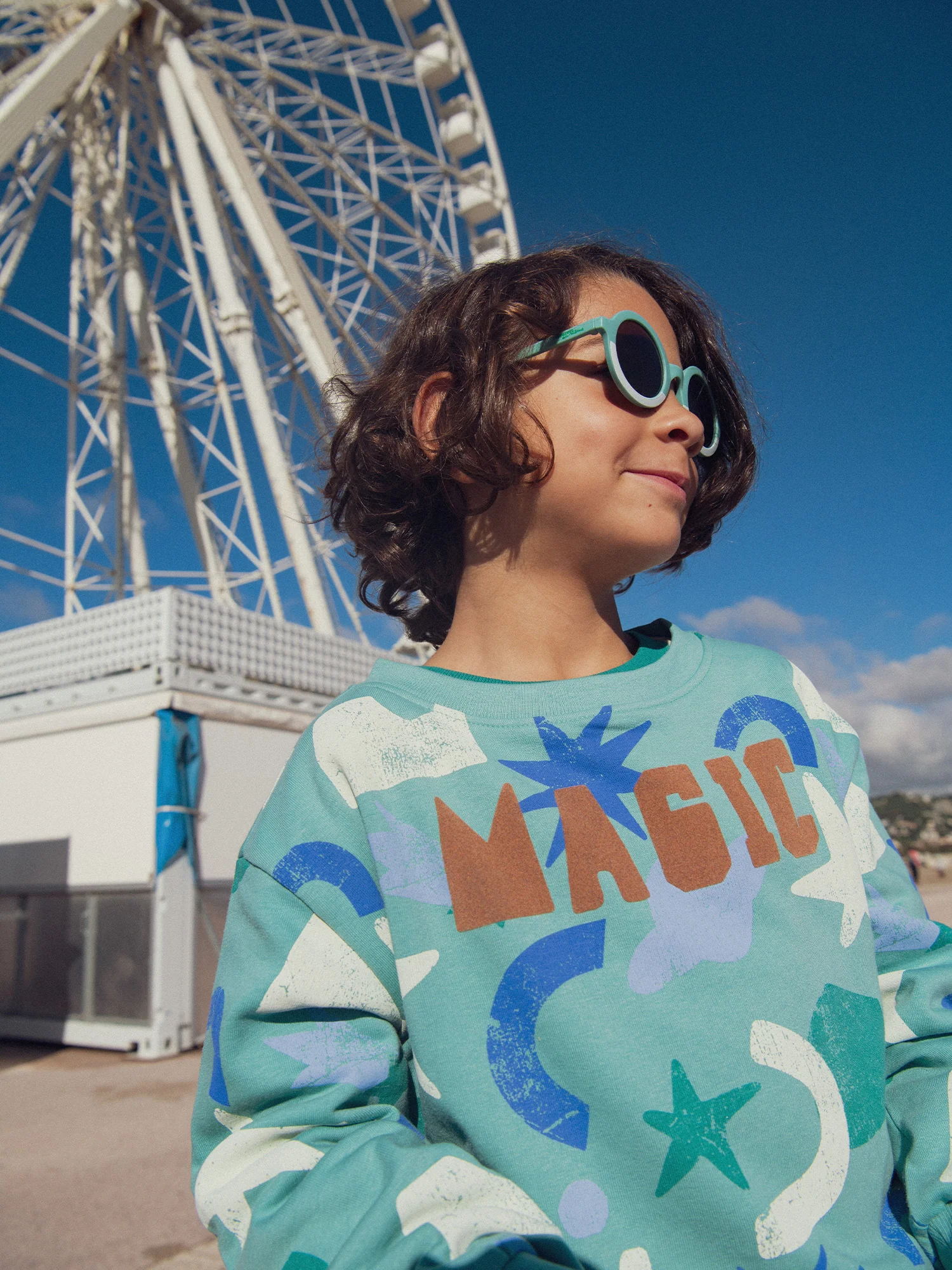 Sweat vert imprimé pour garçon - Image 3