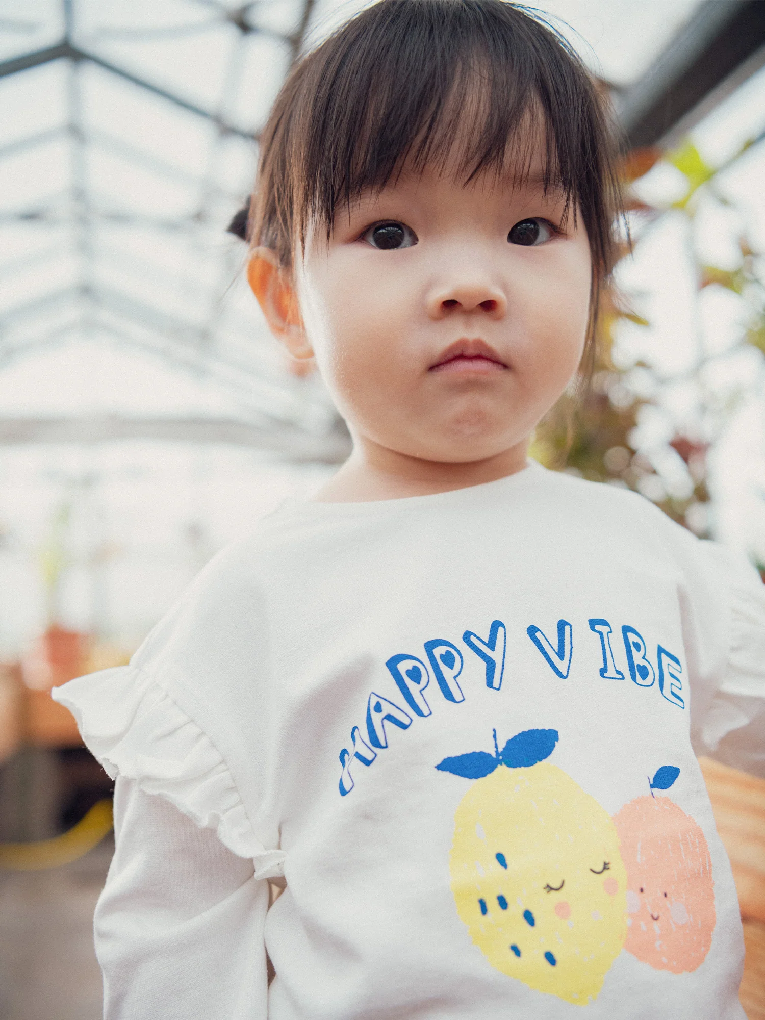 T-shirt à manches volantées motif fruit pour bébé fille - Image 4