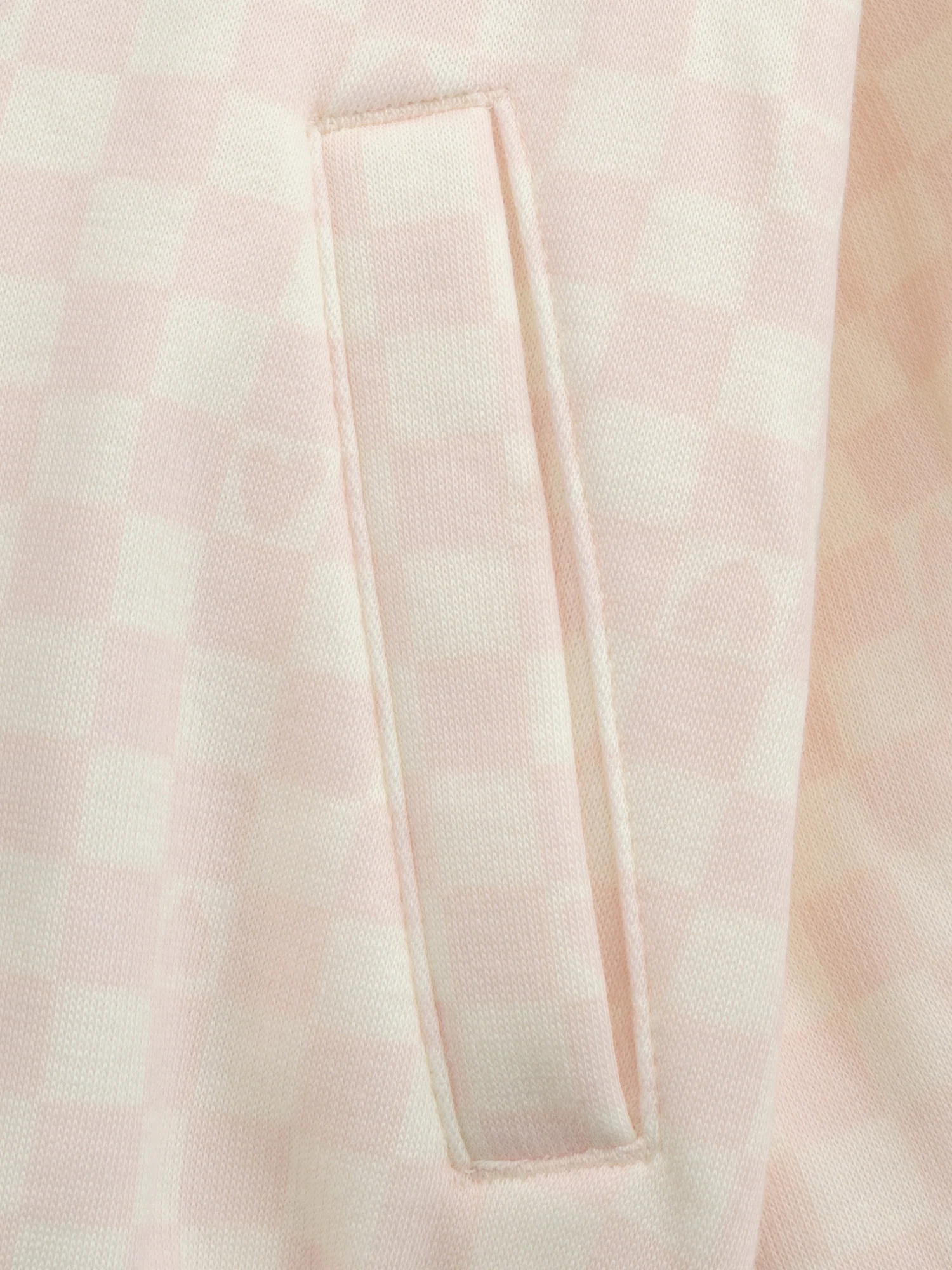 Veste teddy à damier rose et écru pour fille - Image 6